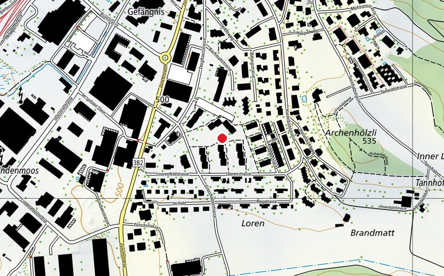 Carte indiquant l’emplacement de Spielplatz Looren (Place de jeux)