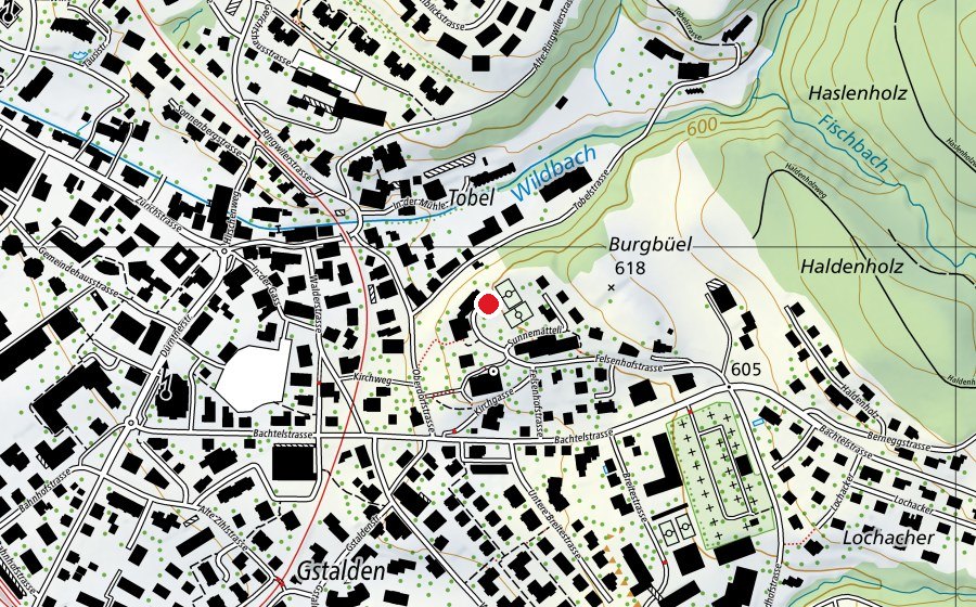 Map showing the location of Spielplatz Mätteli (Playground)