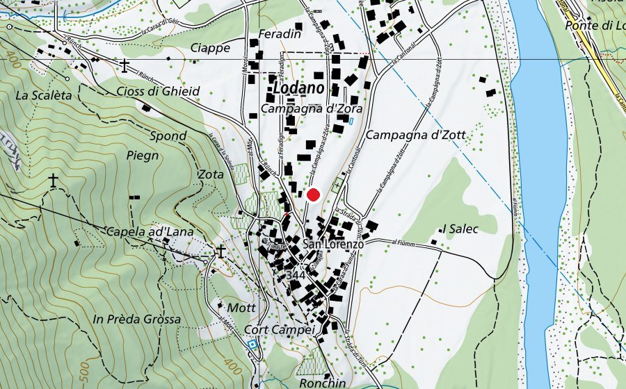 Map showing the location of Spielplatz (Playground)