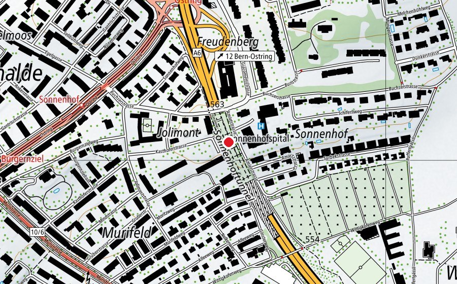 Mappa con la posizione di Spielplatz N6-Überdeckung (Parco giochi)