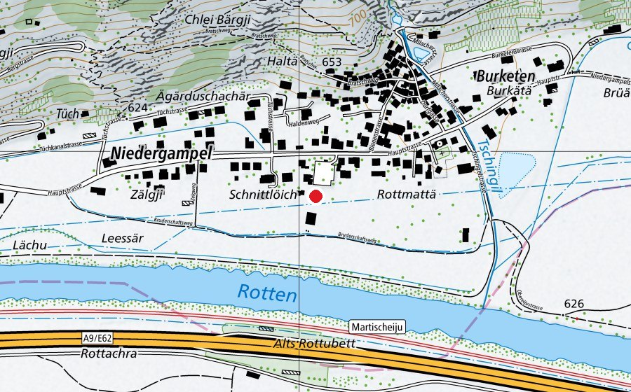 Mappa con la posizione di Spielplatz Niedergampel (Parco giochi)