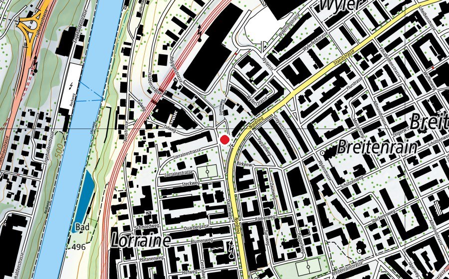 Mappa con la posizione di Spielplatz Nordring/Dammweg (Parco giochi)