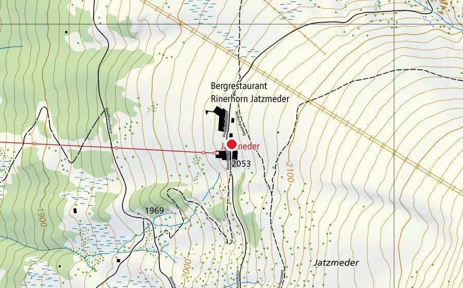 Carte indiquant l’emplacement de Spielplatz Rinerhorn (Place de jeux)