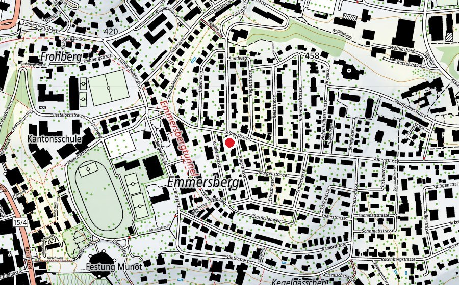 Carte indiquant l’emplacement de Spielplatz Ringstrasse (Place de jeux)