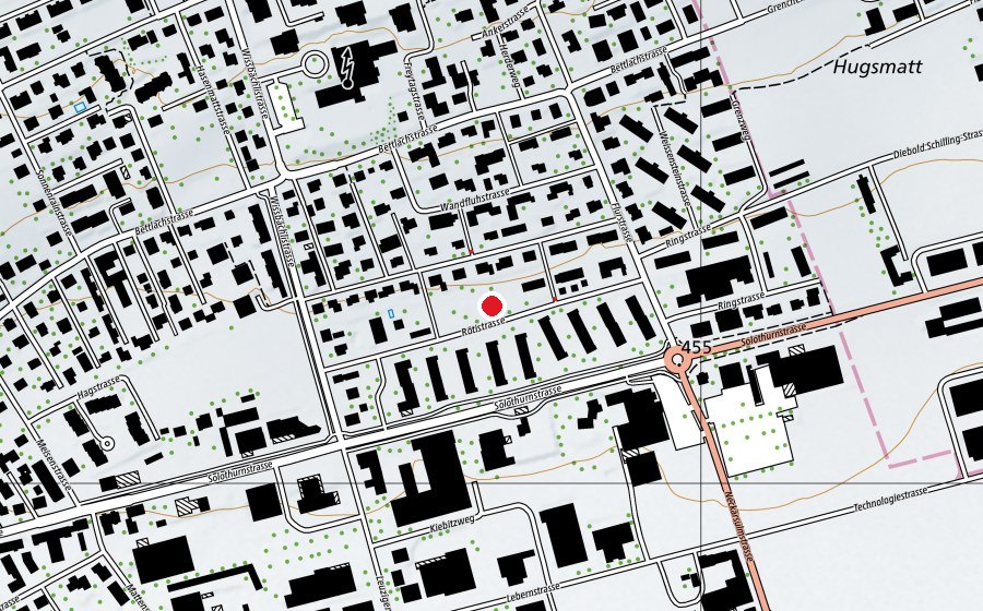 Mappa con la posizione di Spielplatz Röti (Parco giochi)