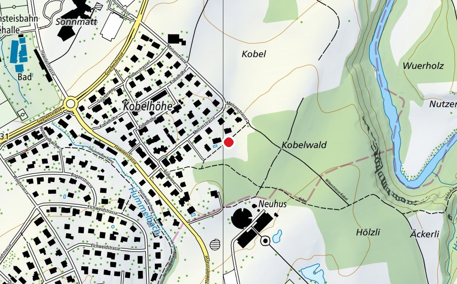 Map showing the location of Spielplatz Rollwiese (Playground)