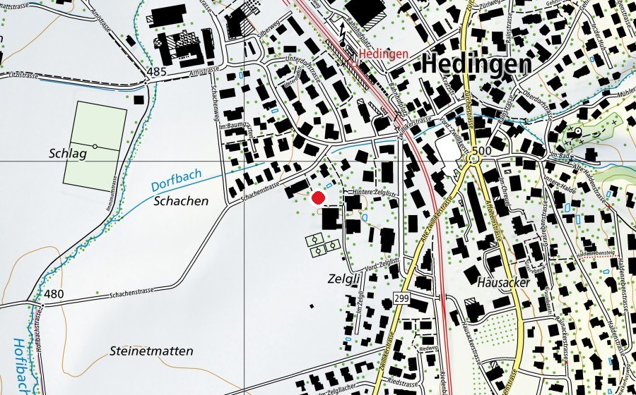 Mappa con la posizione di Spielplatz Schachen (Parco giochi)