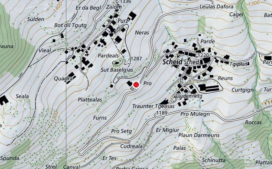 Carte indiquant l’emplacement de Spielplatz Scheid (Place de jeux)