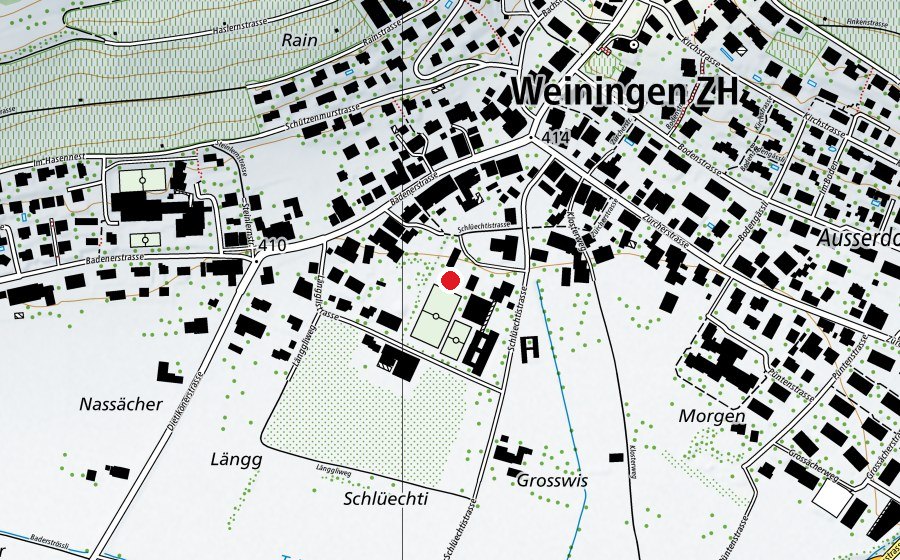 Map showing the location of Spielplatz Schlüechti (Playground)