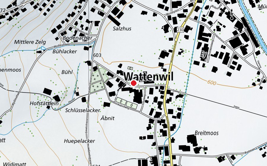 Map showing the location of Spielplatz Schulhaus Hagen (Playground)