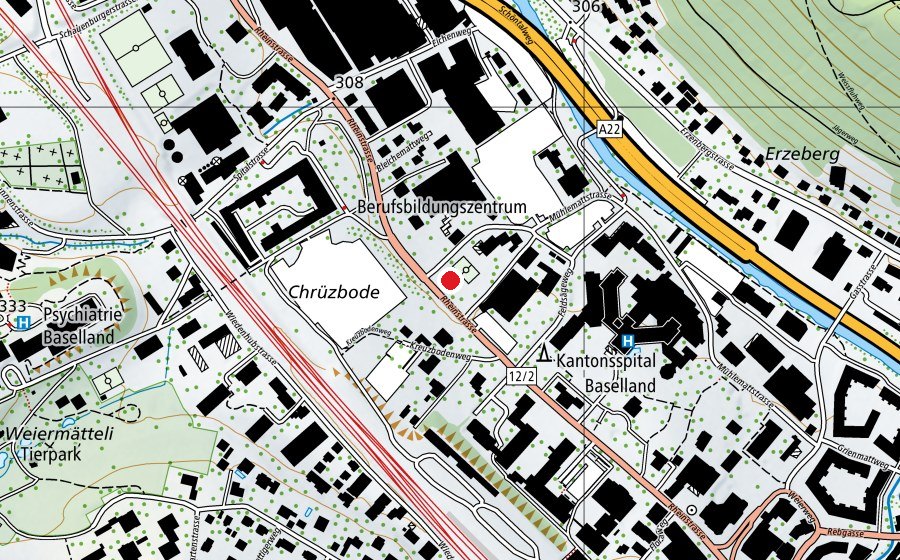 Carte indiquant l’emplacement de Spielplatz Schulhaus Mühlematt (Place de jeux)