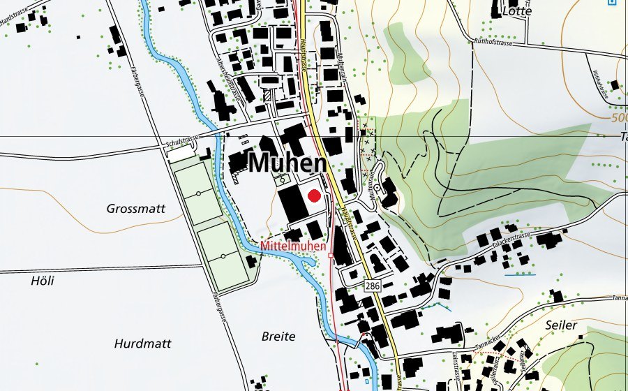 Karte mit dem Standort von Spielplatz Schulhaus (Spielplatz)