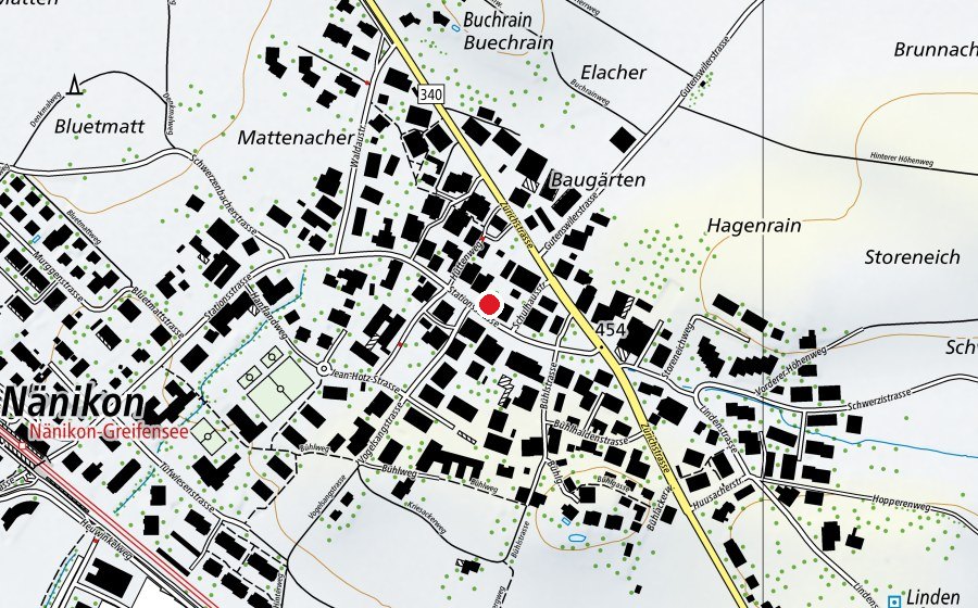 Map showing the location of Spielplatz Schulhaus Türmli (Playground)