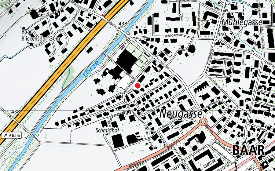 Mappa con la posizione di Spielplatz Sonnacker (Parco giochi)