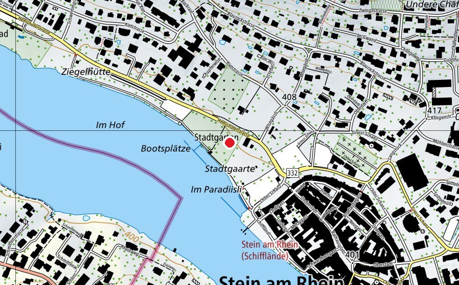 Carte indiquant l’emplacement de Spielplatz Stadtgarten (Place de jeux)