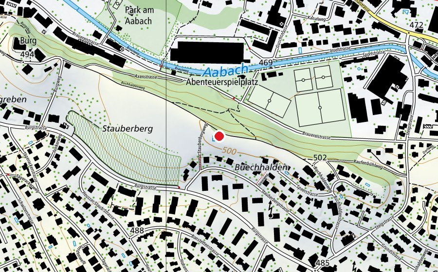 Karte mit dem Standort von Spielplatz Stauberberg (Spielplatz)