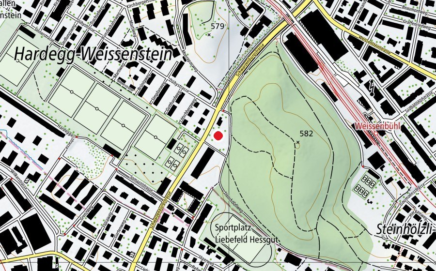 Karte mit dem Standort von Spielplatz Steinhölzli (Spielplatz)