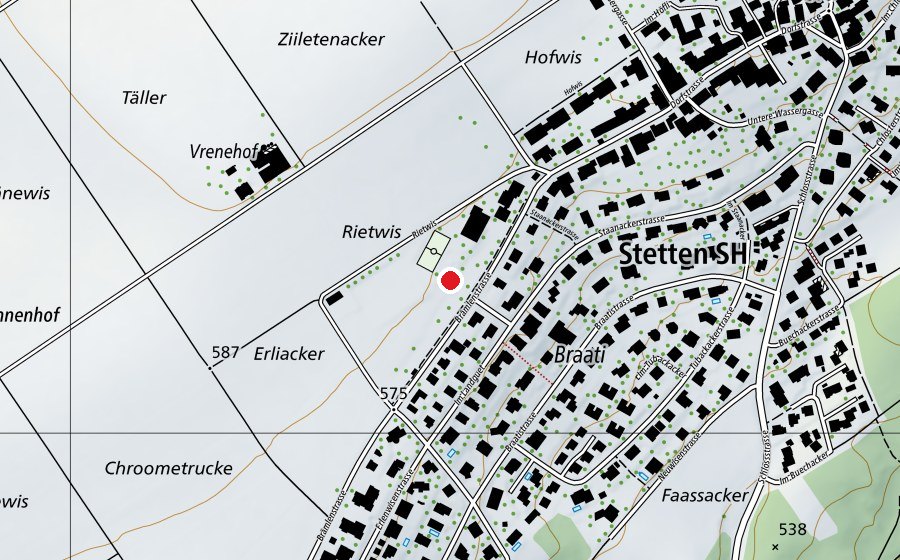 Karte mit dem Standort von Spielplatz Stetten (Spielplatz)