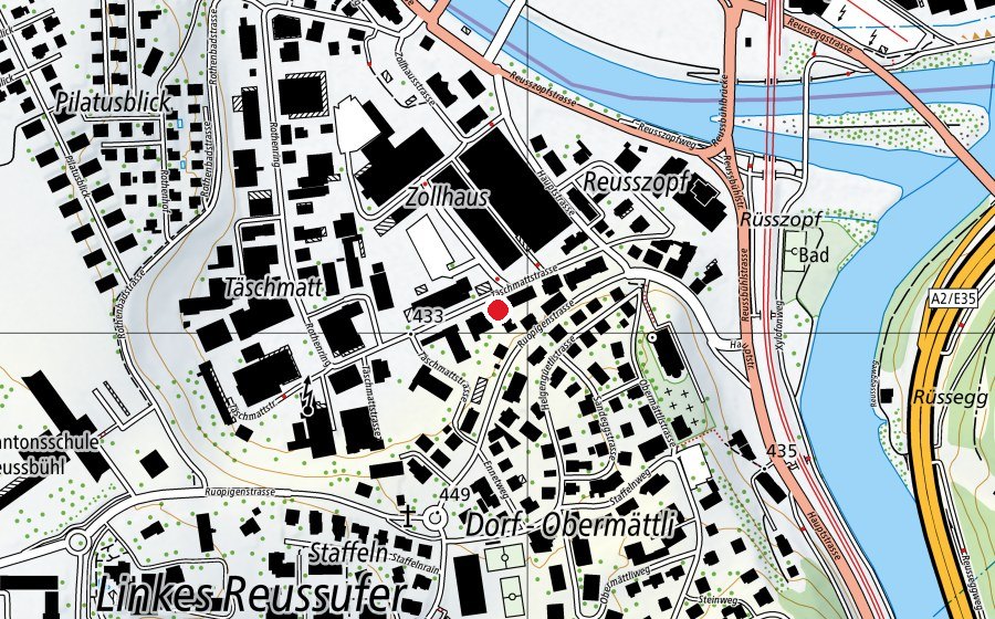 Mappa con la posizione di Spielplatz Täschmatt (Parco giochi)