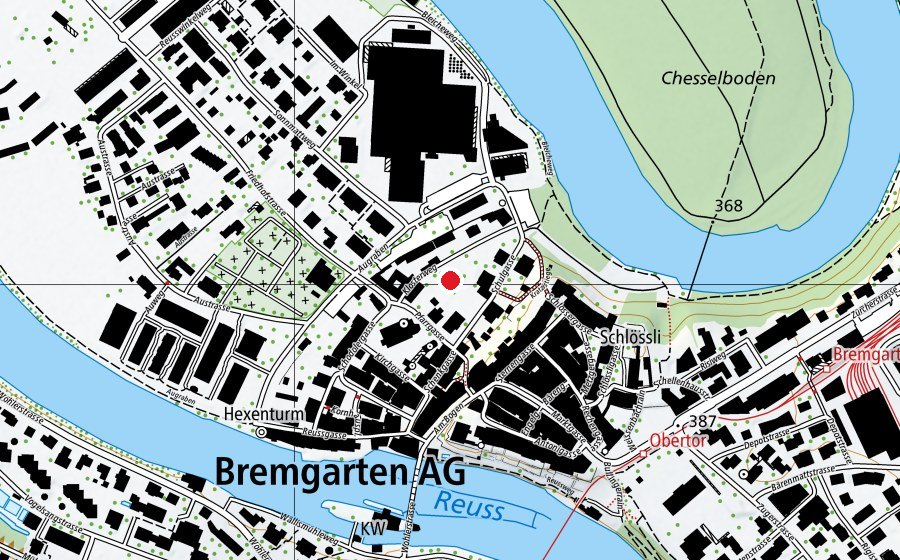 Mappa con la posizione di Spielplatz Unterstadt (Parco giochi)