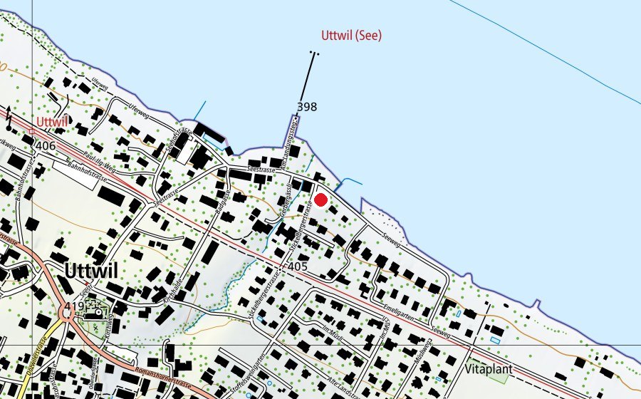 Carte indiquant l’emplacement de Spielplatz Uttwil (Place de jeux)