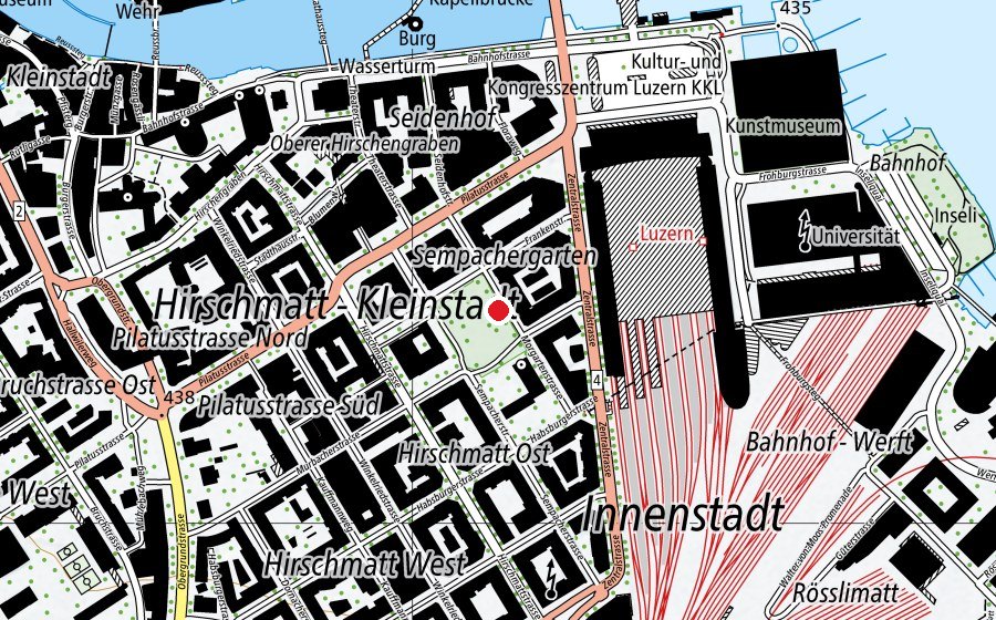 Carte indiquant l’emplacement de Spielplatz Vögeligärtli (Place de jeux)