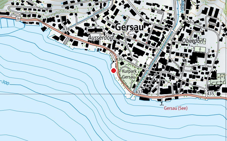 Carte indiquant l’emplacement de Spielplatz Wehri (Place de jeux)