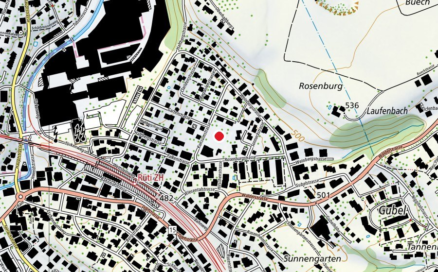 Mappa con la posizione di Spielplatz Weinberg (Parco giochi)