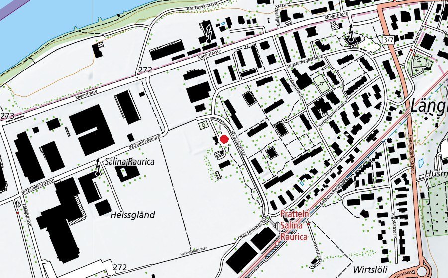 Mappa con la posizione di Spielplatz Wyhlenstrasse (Parco giochi)