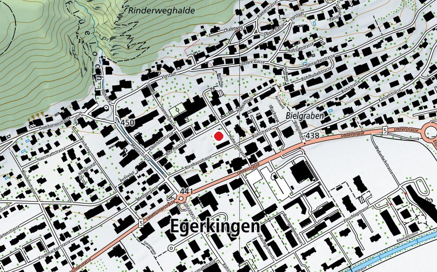 Map showing the location of Spielplatz Zebra (Playground)