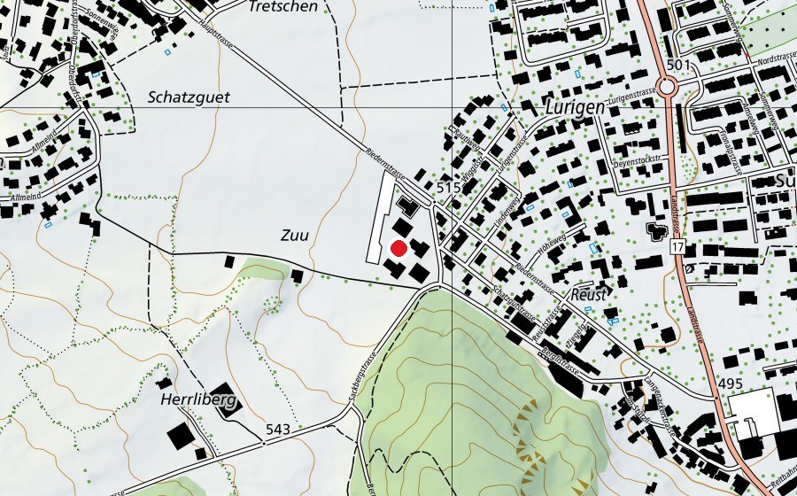 Mappa con la posizione di Spielplatz Zweistäglistrasse (Parco giochi)