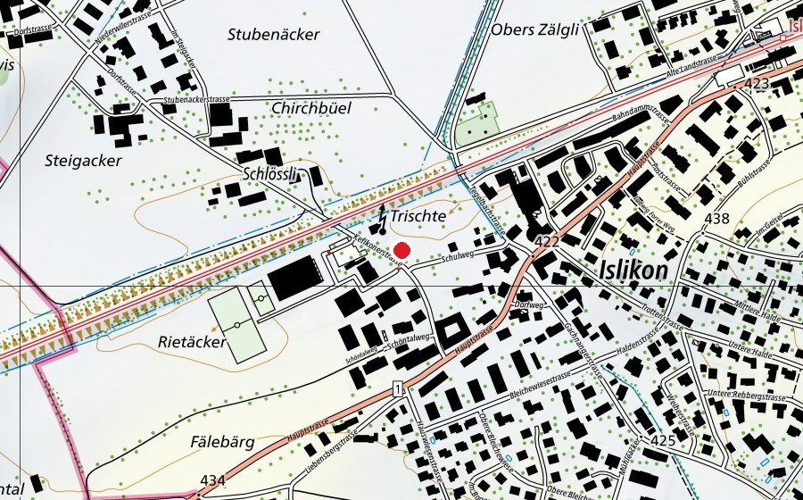 Karte mit dem Standort von Spielplatz Zwergliwiese (Spielplatz)