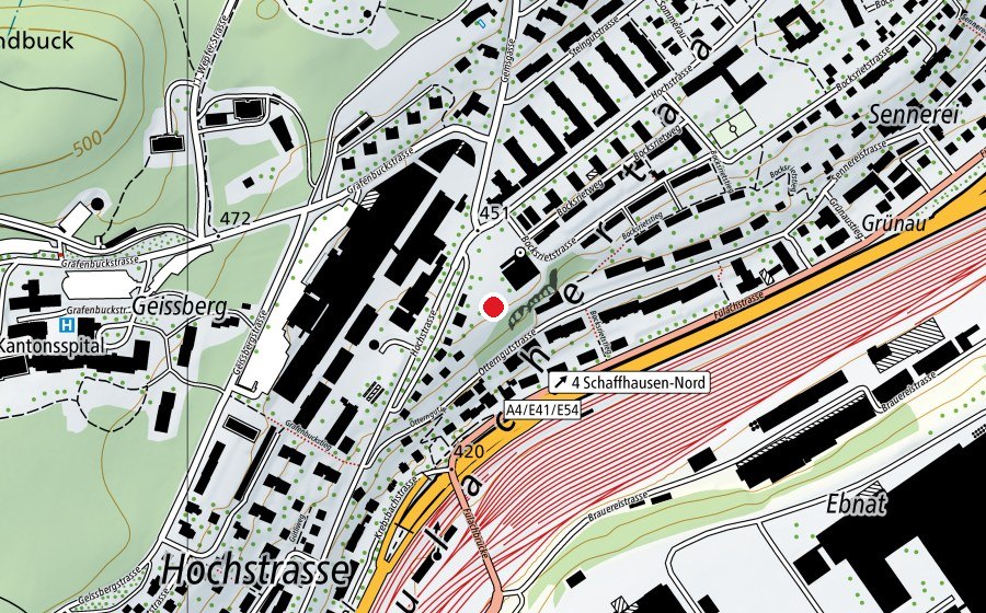 Mappa con la posizione di Spielplatz Zwinglikirche (Parco giochi)