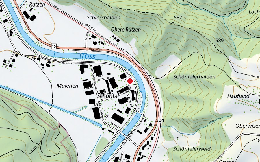 Karte mit dem Standort von Spielwerkplatz (Spielplatz)