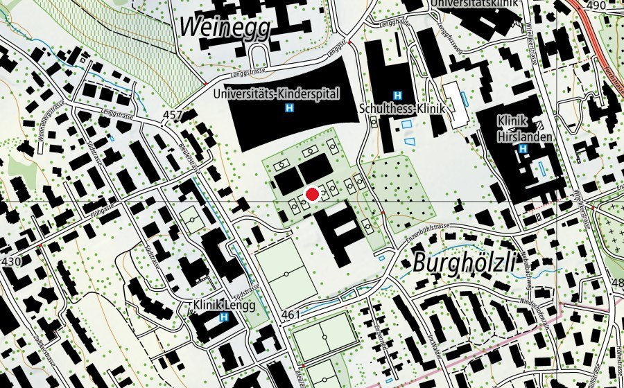 Mappa con la posizione di Sportanlage Lengg (Parco giochi)