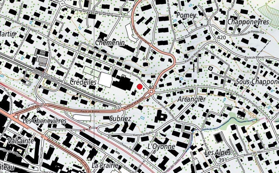 Mappa con la posizione di Square de Subriez (Parco giochi)