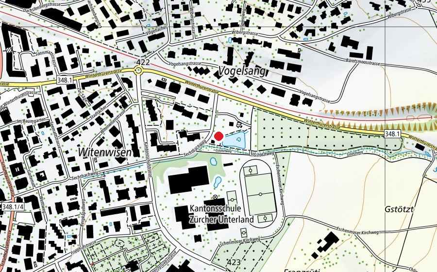 Mappa con la posizione di Stadtweiher (Parco giochi)