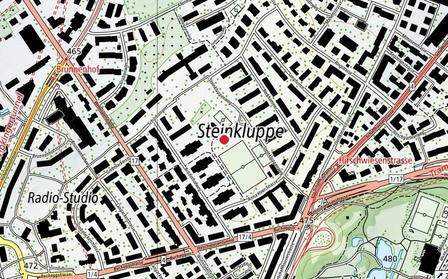 Karte mit dem Standort von Steinkluppenanlage (Spielplatz)