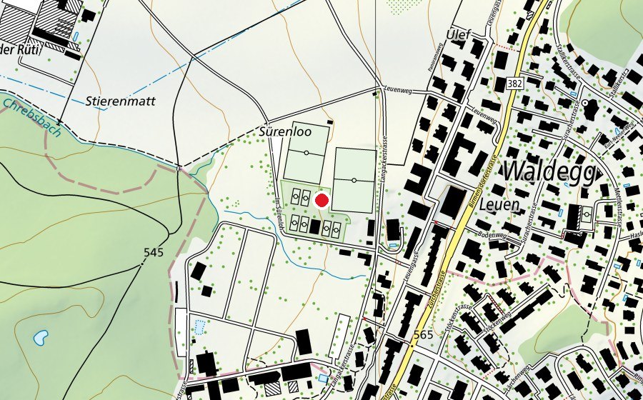 Carte indiquant l’emplacement de Sürenloh (Place de jeux)