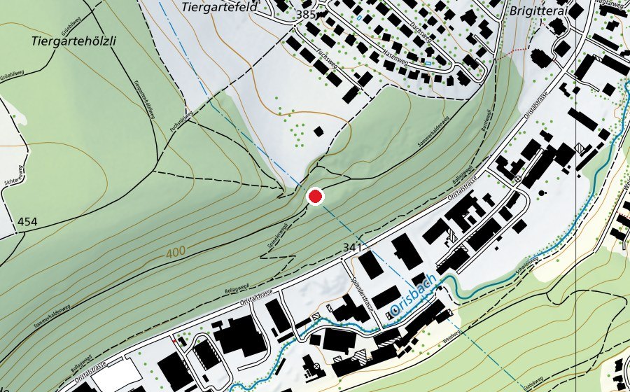 Carte indiquant l’emplacement de Summerhalden (Place de jeux)