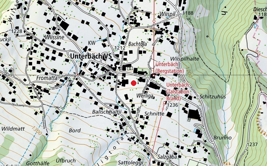 Karte mit dem Standort von Suonen- und Sudelpark (Spielplatz)