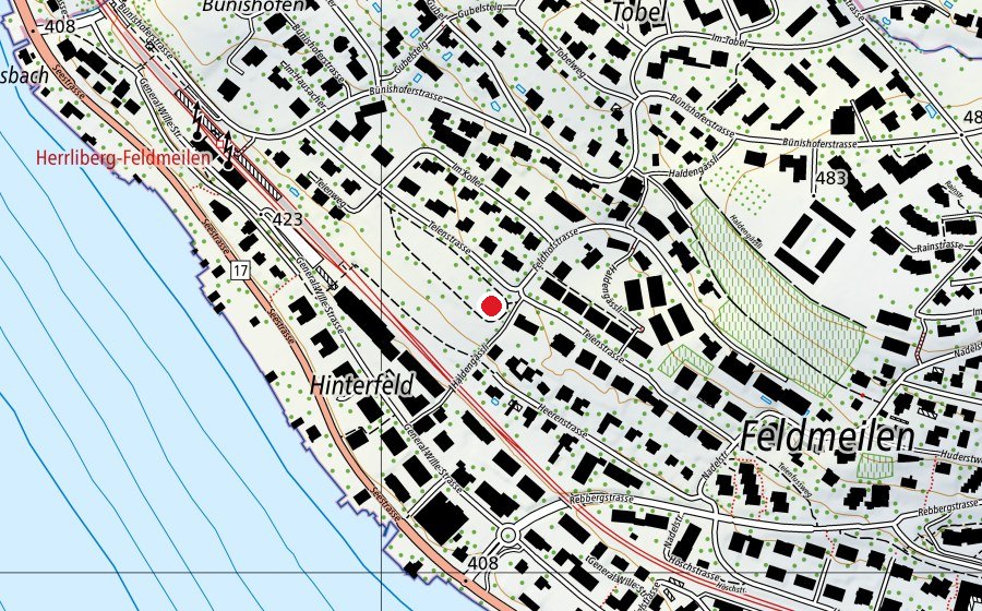Carte indiquant l’emplacement de Teien-Spielplatz (Place de jeux)