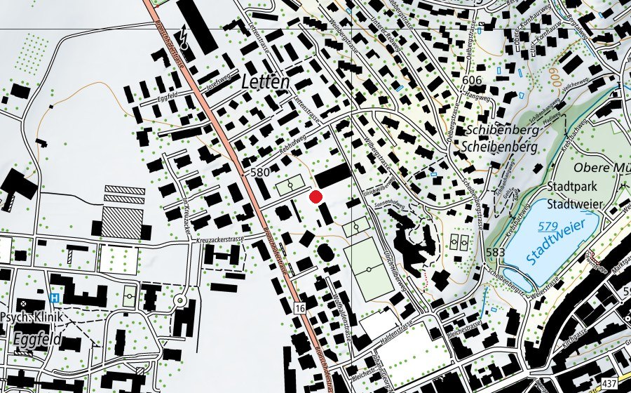 Carte indiquant l’emplacement de Tischtennis und Schach Sonnenhof (Place de jeux)