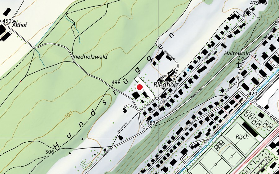 Carte indiquant l’emplacement de Trumpf-Buur (Place de jeux)