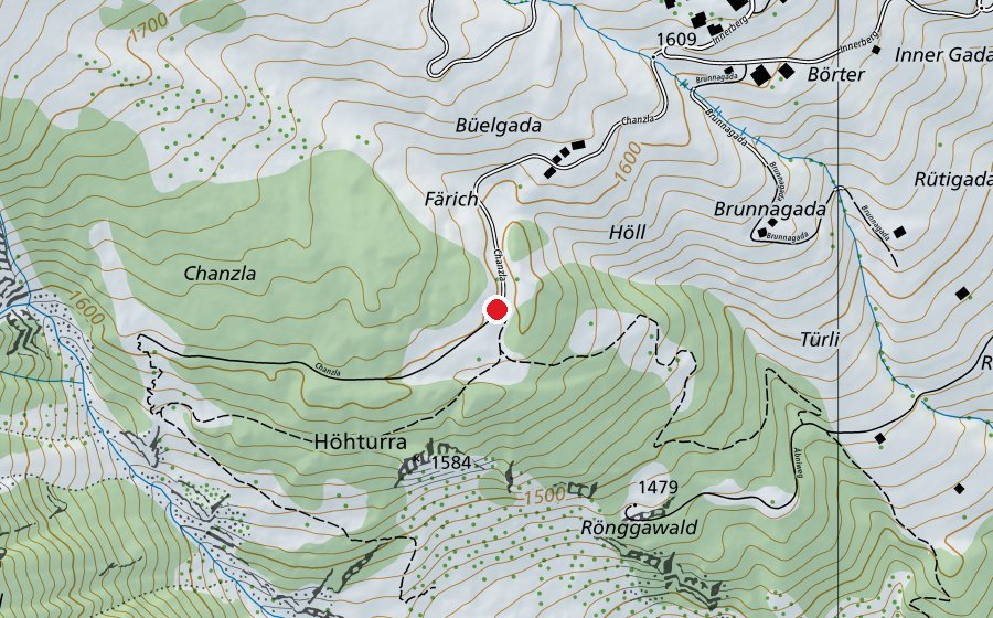 Mappa con la posizione di Valentins Naturspielraum (Parco giochi)