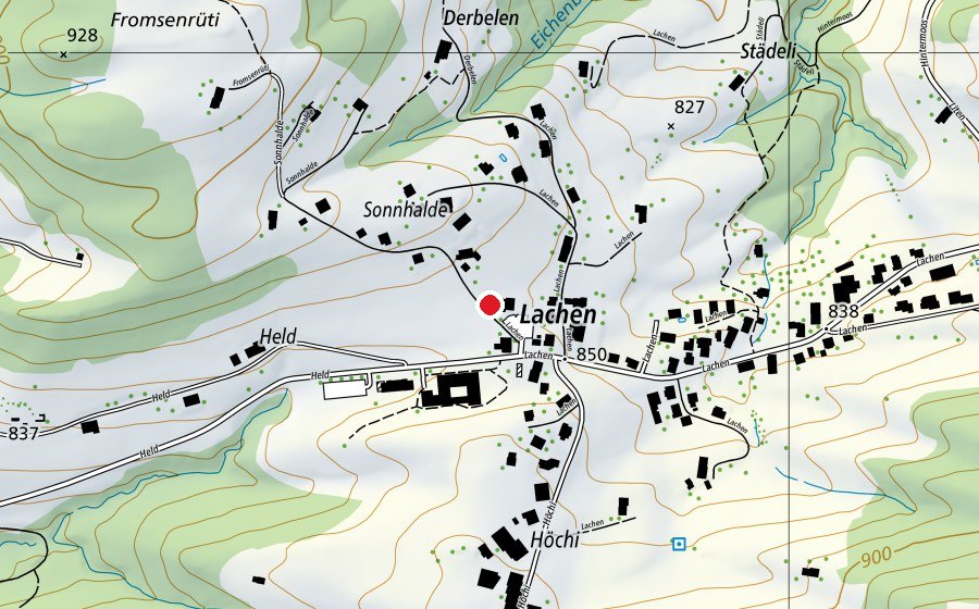 Mappa con la posizione di Vereinslokal Lachen (Parco giochi)