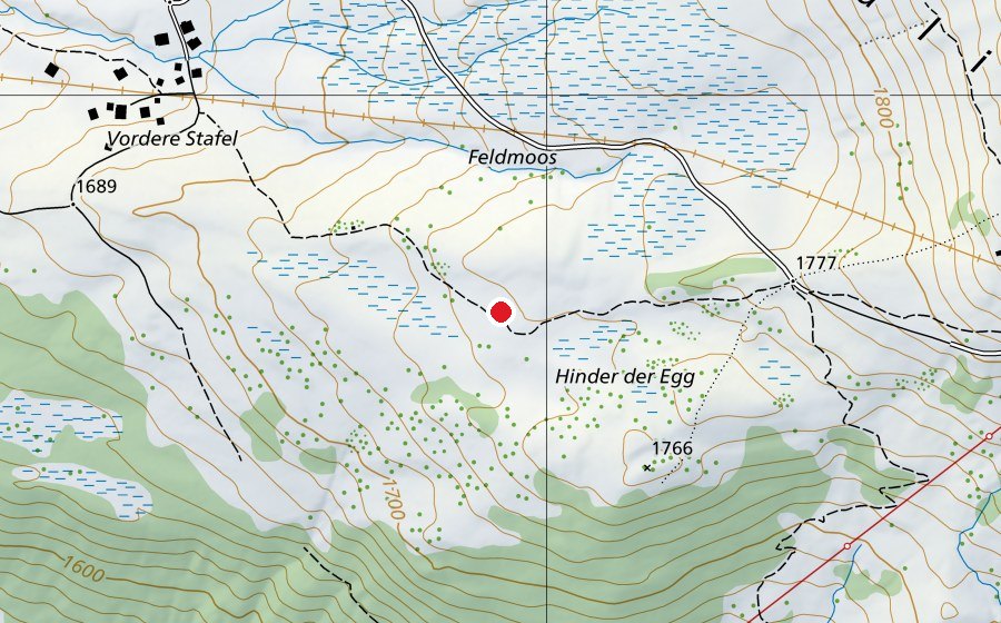 Map showing the location of Verknorpelte Tanne (Playground)