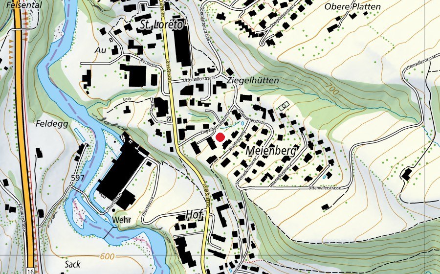 Mappa con la posizione di Waldeggweg (Parco giochi)