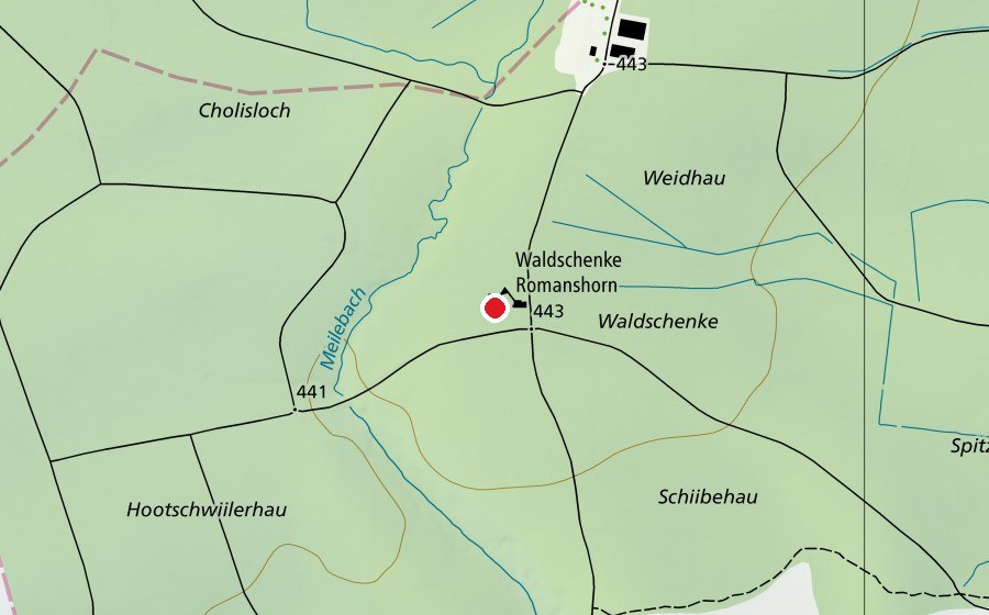 Karte mit dem Standort von Waldschenke Romanshorn (Spielplatz)