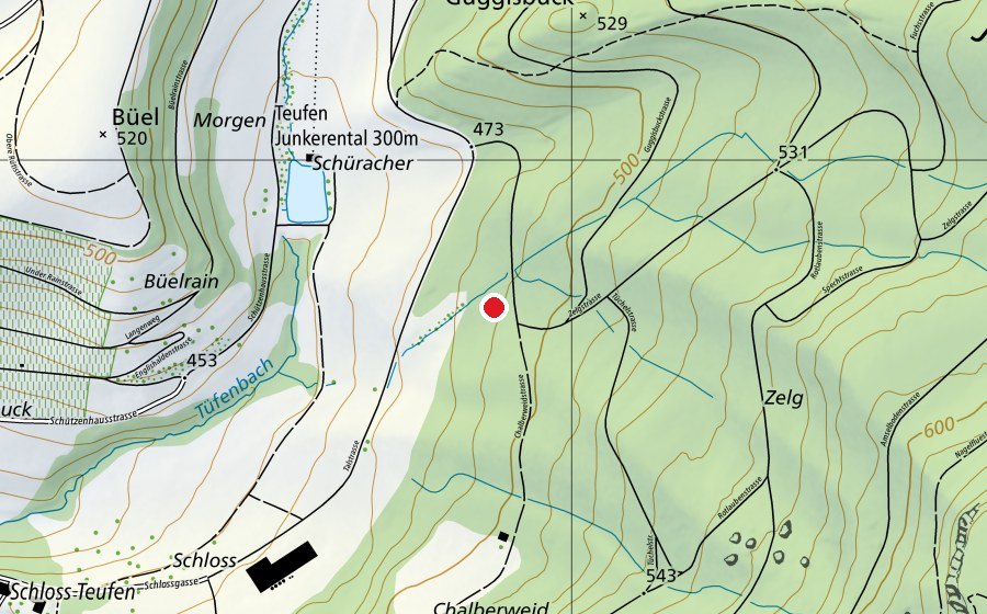 Mappa con la posizione di Waldspielplatz (Parco giochi)